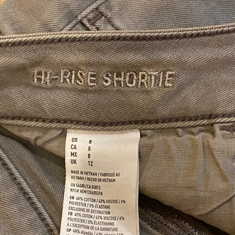 AEO Twill X Hi-Rise Shortie - Gray - Picture 3 of 4